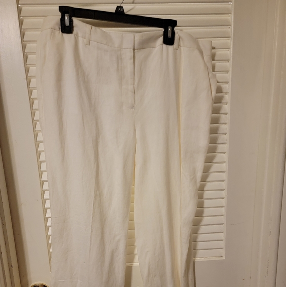 Linen pants, Talbots, size 14, white - Picture 3 of 3